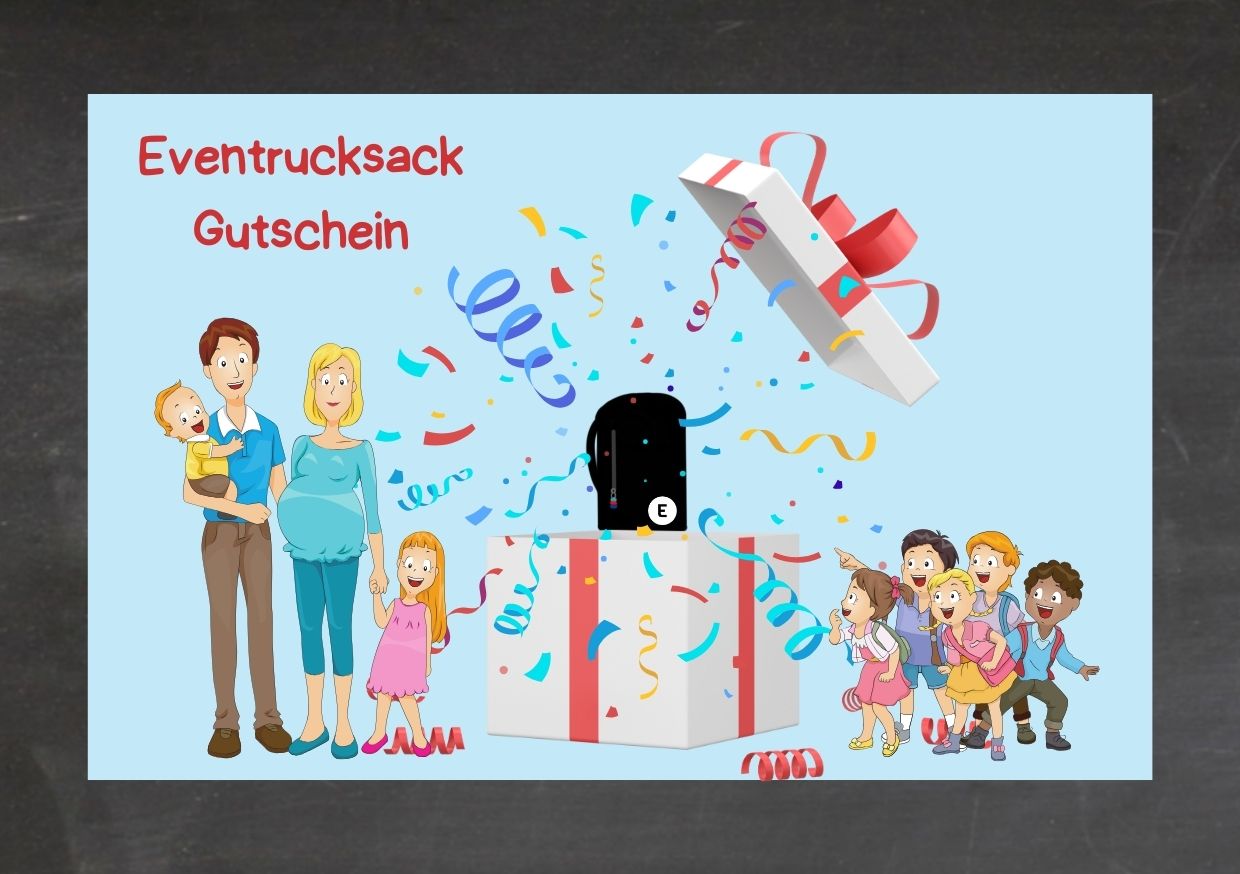Eventrucksack Gutschein - ein Geschenk für Familien und Kindererlebnisse